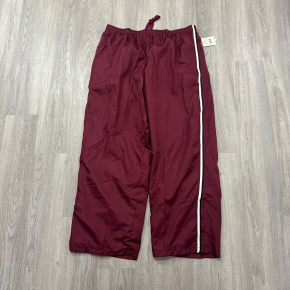 Vintage Athletic Works Track Pants Men's Extra Large XL Red y2k Baggy Loose NWT - Picture 1 of 9
